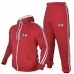 ARD CHAMPS™ Fleece Tracksuit Hoodie Trouser MMA Gym Boxing Running Jogging Suit (Red)